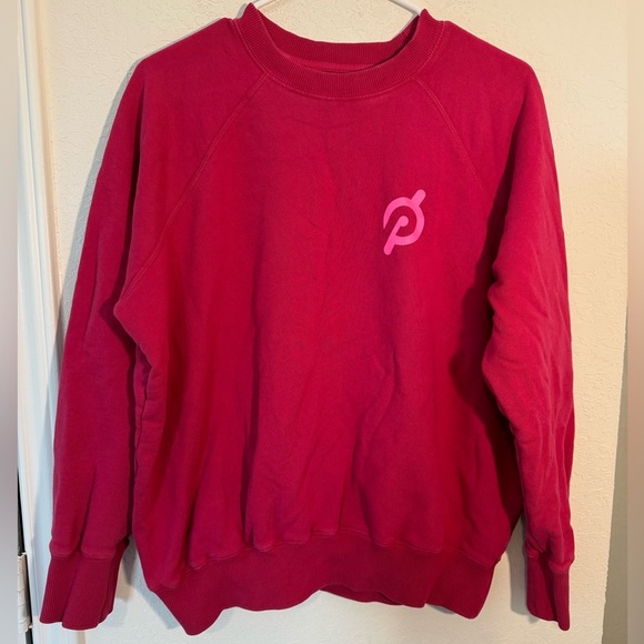 Spiritual Gangster x Peloton Hot Pink Pullover Crewneck Sweatshirt Womens Size M - Picture 2 of 9